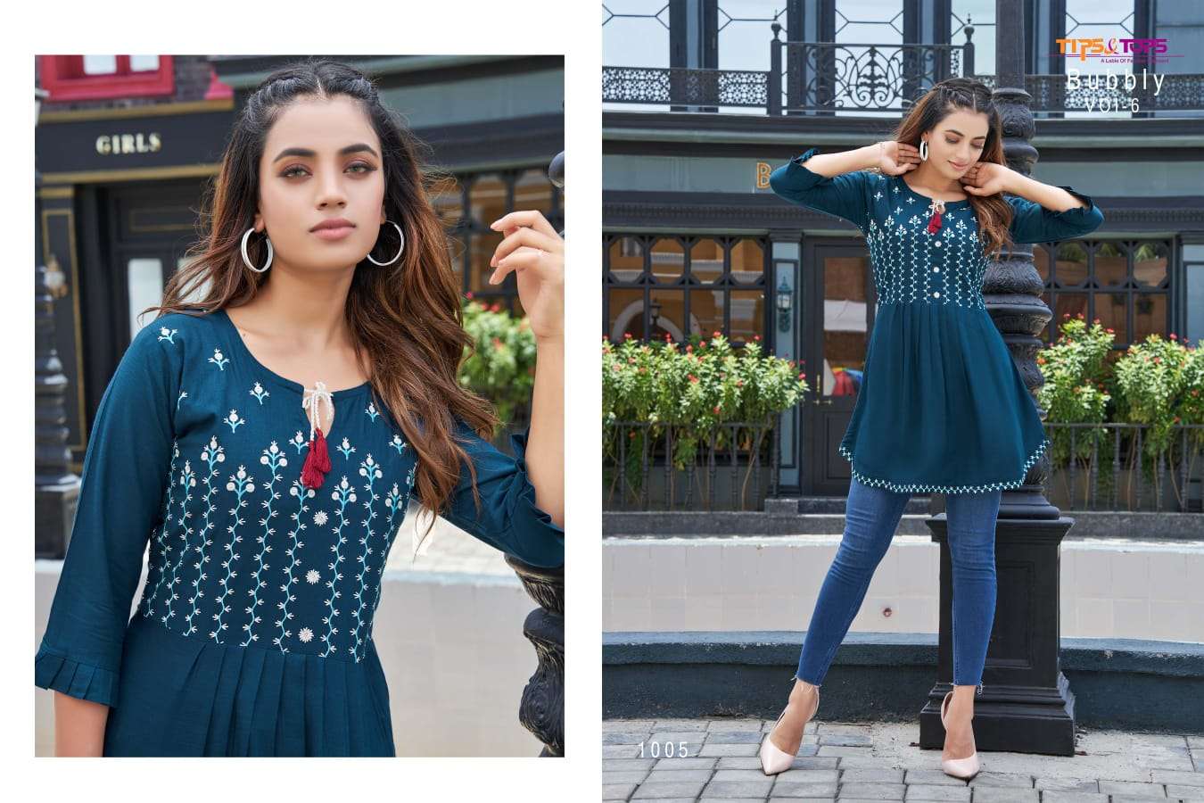 Tips & Tops-Bubbly Vol 06-Rayon-Slub-Embroidery-Work-Western-Short-Top-05